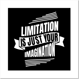 Limitation is just Imagination inspiring Quote Posters and Art
